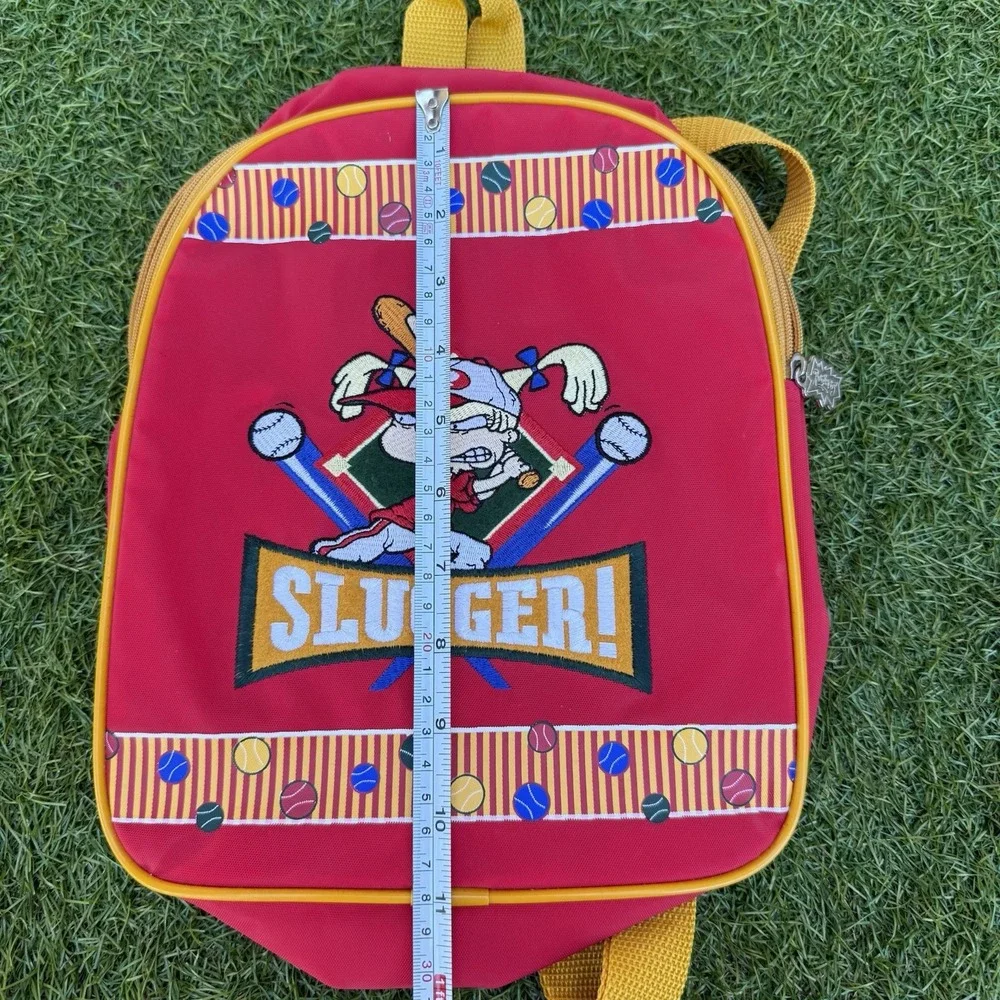 Vintage Nickelodeon Rugrats‎ Angelica Backpack Embroidered Baseball Red Colorful